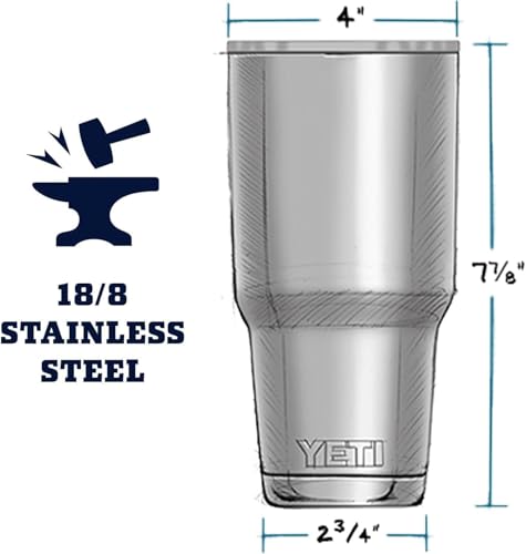 YETI Rambler 1,9 l Kanne und Rambler 0,9 l Becher, Edelstahl, vakuumisoliert mit MagSlider Deckel, Kirschblüte