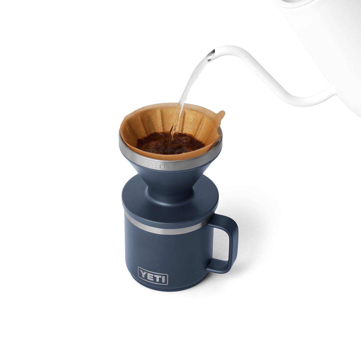YETI Pour Over Kaffeeaufbereiter für Rambler – aus Edelstahl, passend für V60-Filter, Marineblau