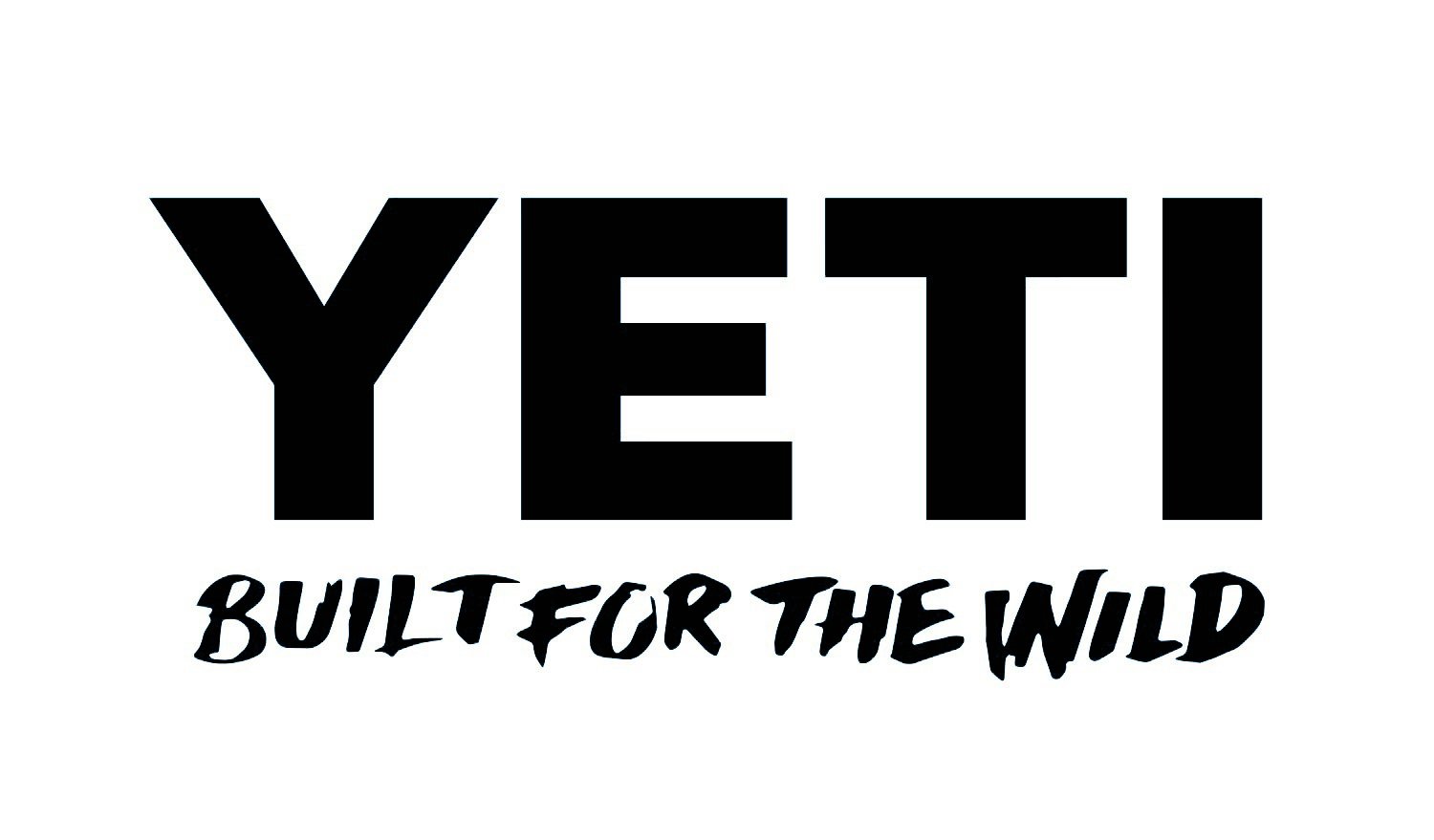 YETI Built for The Wild Fensteraufkleber – 15,9 x 6,9 cm