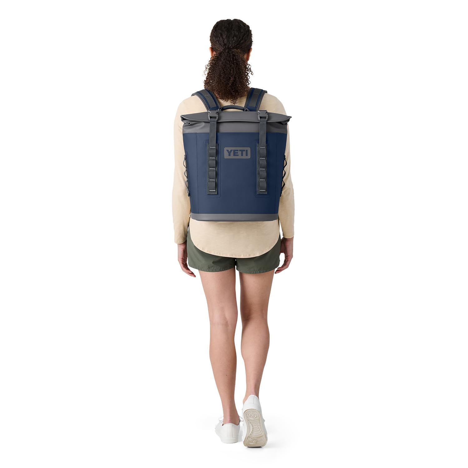 YETI Hopper M12 Backpack Soft Cooler Rucksack, Olive mit ICE Block 1 lb Kühlakku
