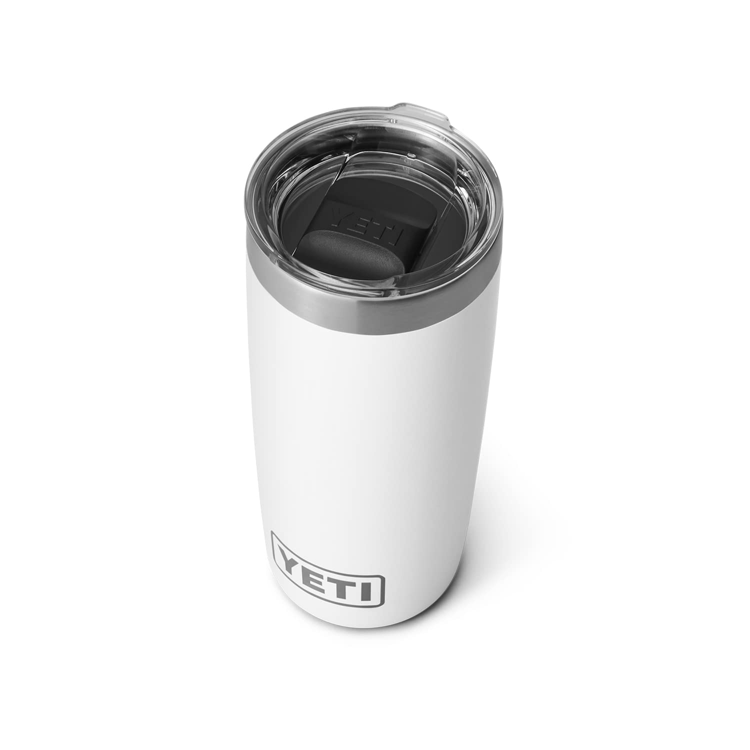 YETI Rambler Tumbler 10 oz – Edelstahl, vakuumisoliert mit MagSlider Deckel, Weiß