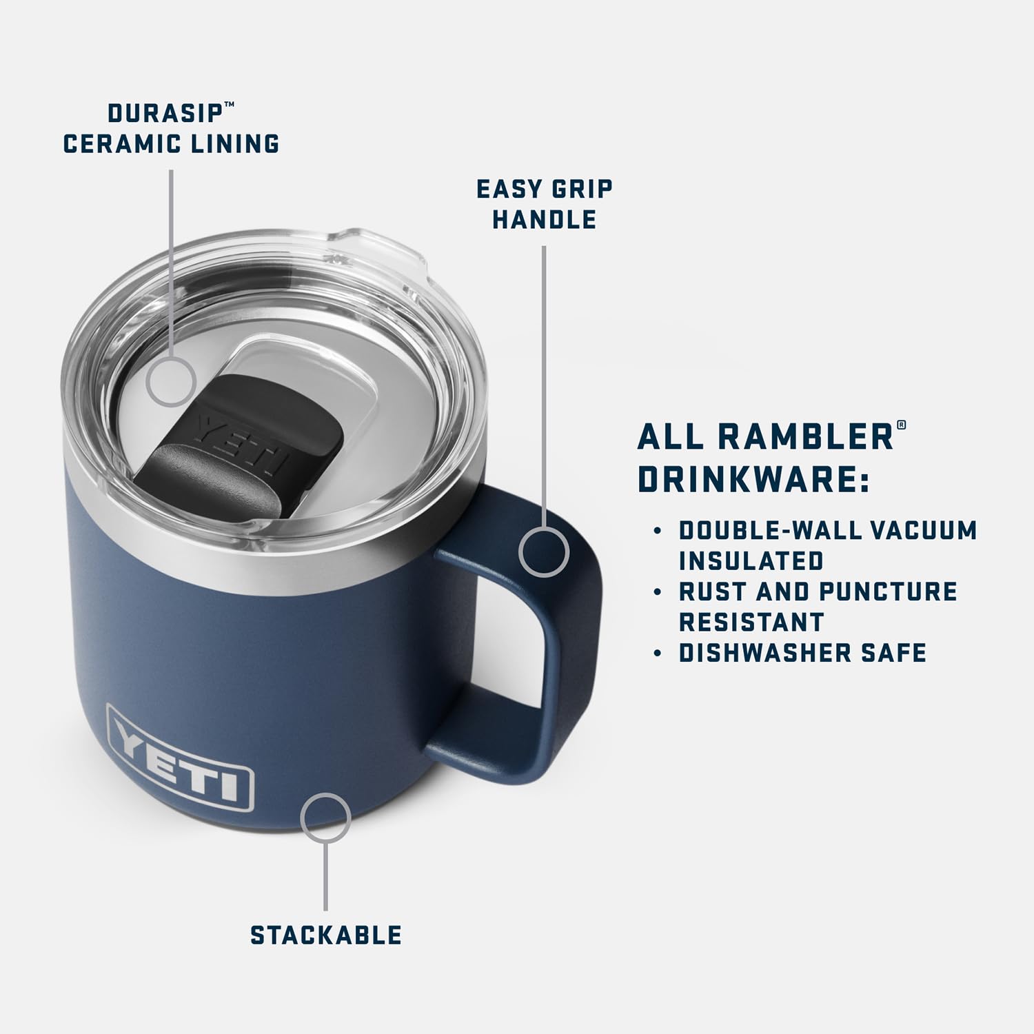 YETI Rambler 10 oz Ceramic Lined Stackable Mug – Kirschblüte