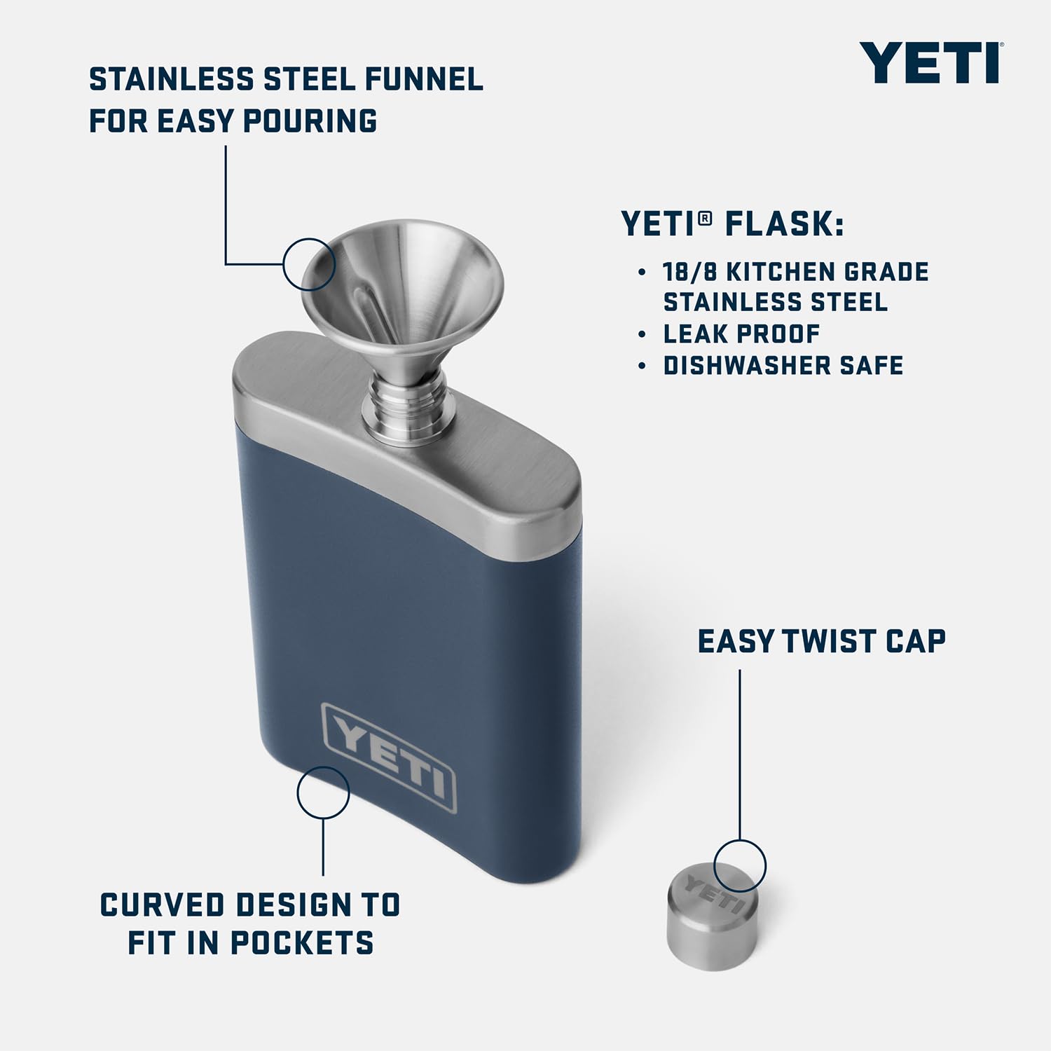 YETI 7 oz Flachmann mit Trichter