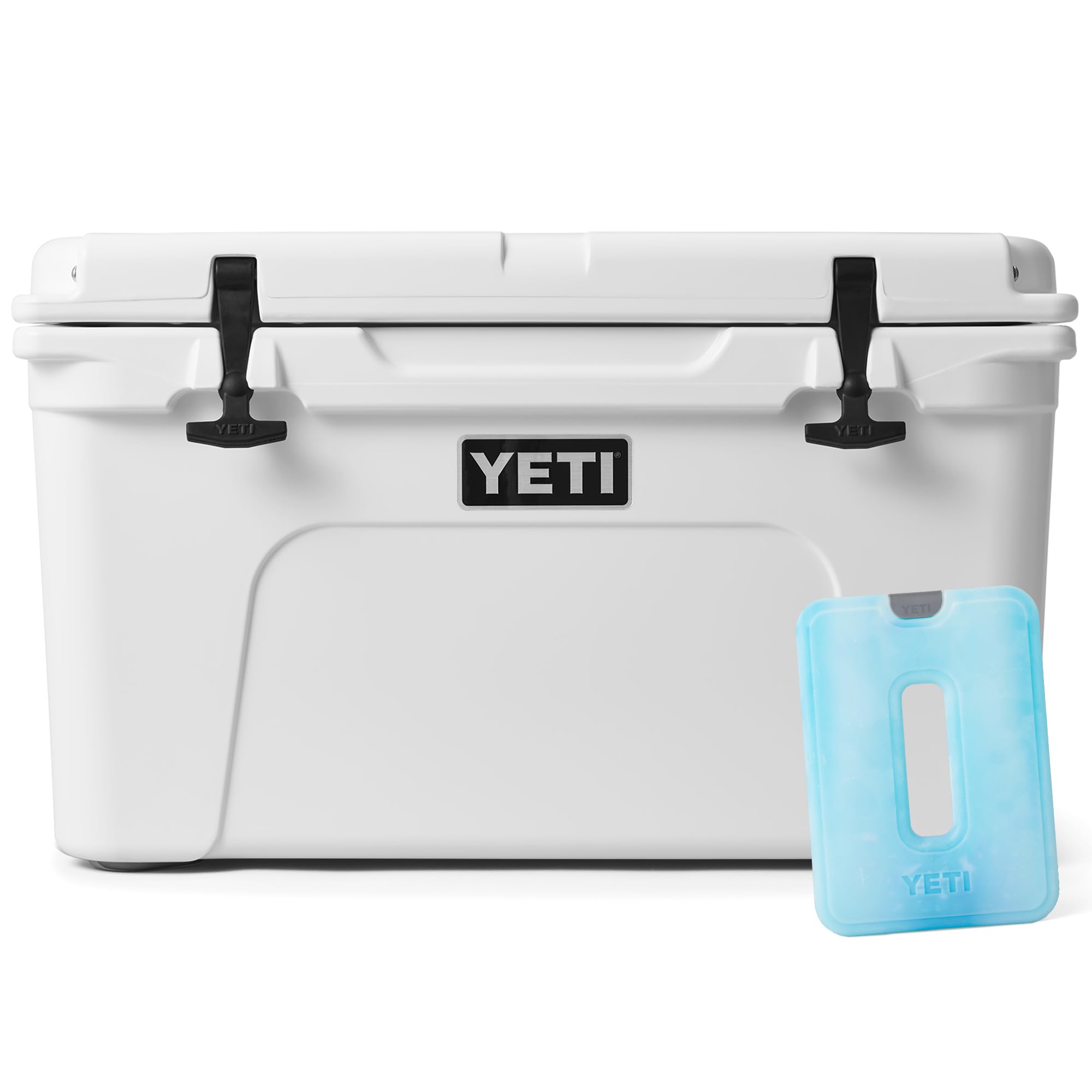 YETI Tundra 45 Hartschalenkühler, Weiß mit ICE Sheet wiederverwendbarem Kühlakku, Groß