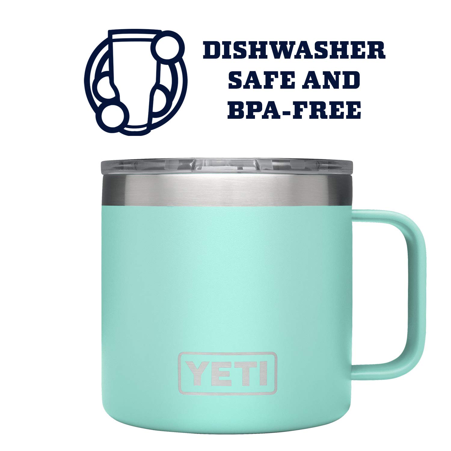 YETI Rambler 14 oz Becher mit MagSlider Deckel, Edelstahl