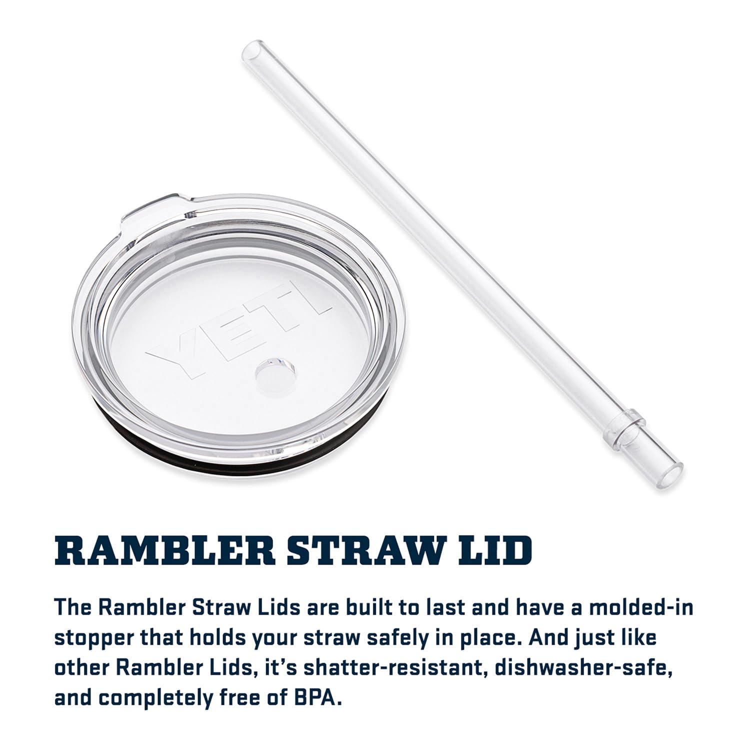 YETI Rambler 42 oz Becher mit Henkel & Strohhalmdeckel + Rambler 20 oz Becher — Firefly Yellow