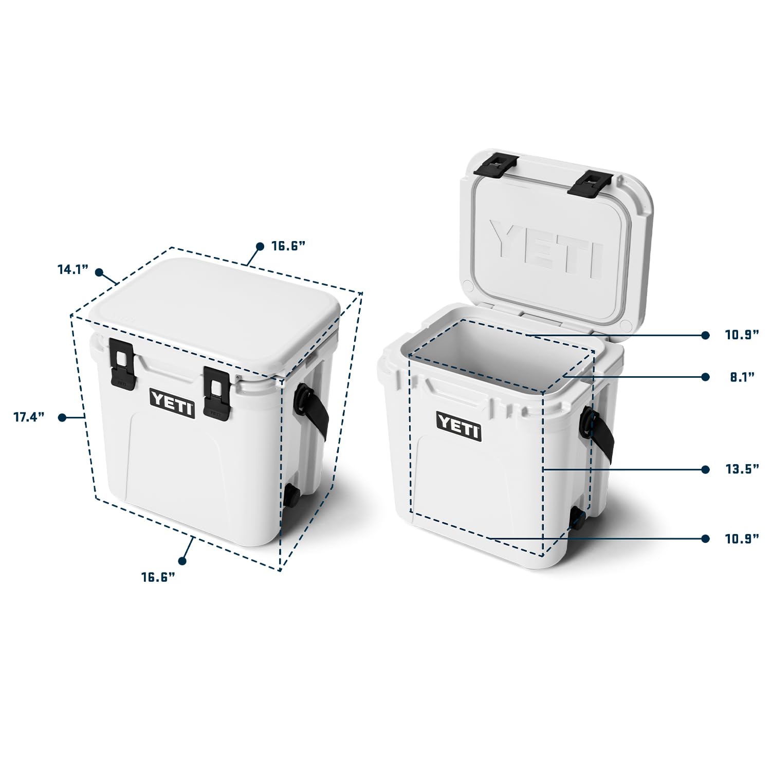 YETI Roadie 24 2.0 Hard Cooler mit DoubleDuty-Schultergurt und Ablassventil