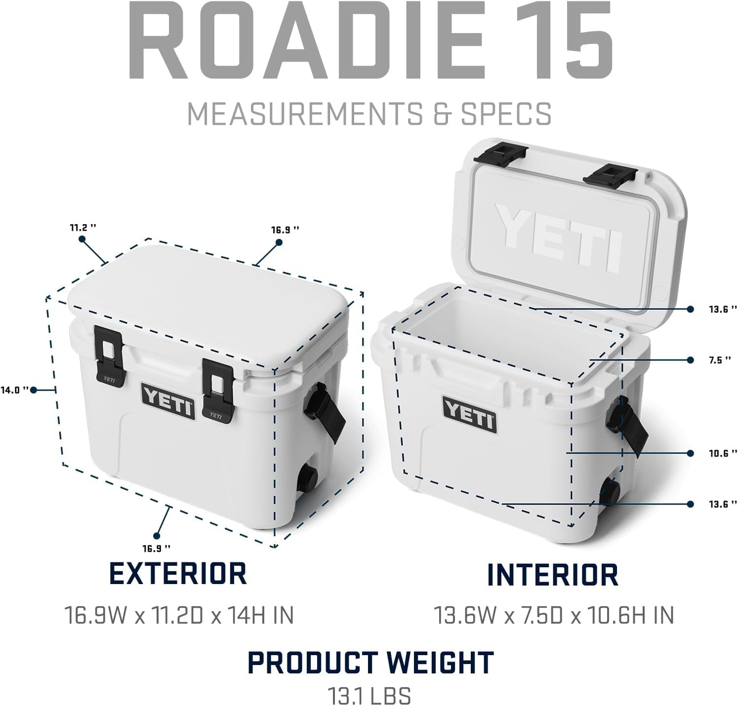YETI Roadie 15 Hard Cooler mit DoubleDuty-Schultergurt