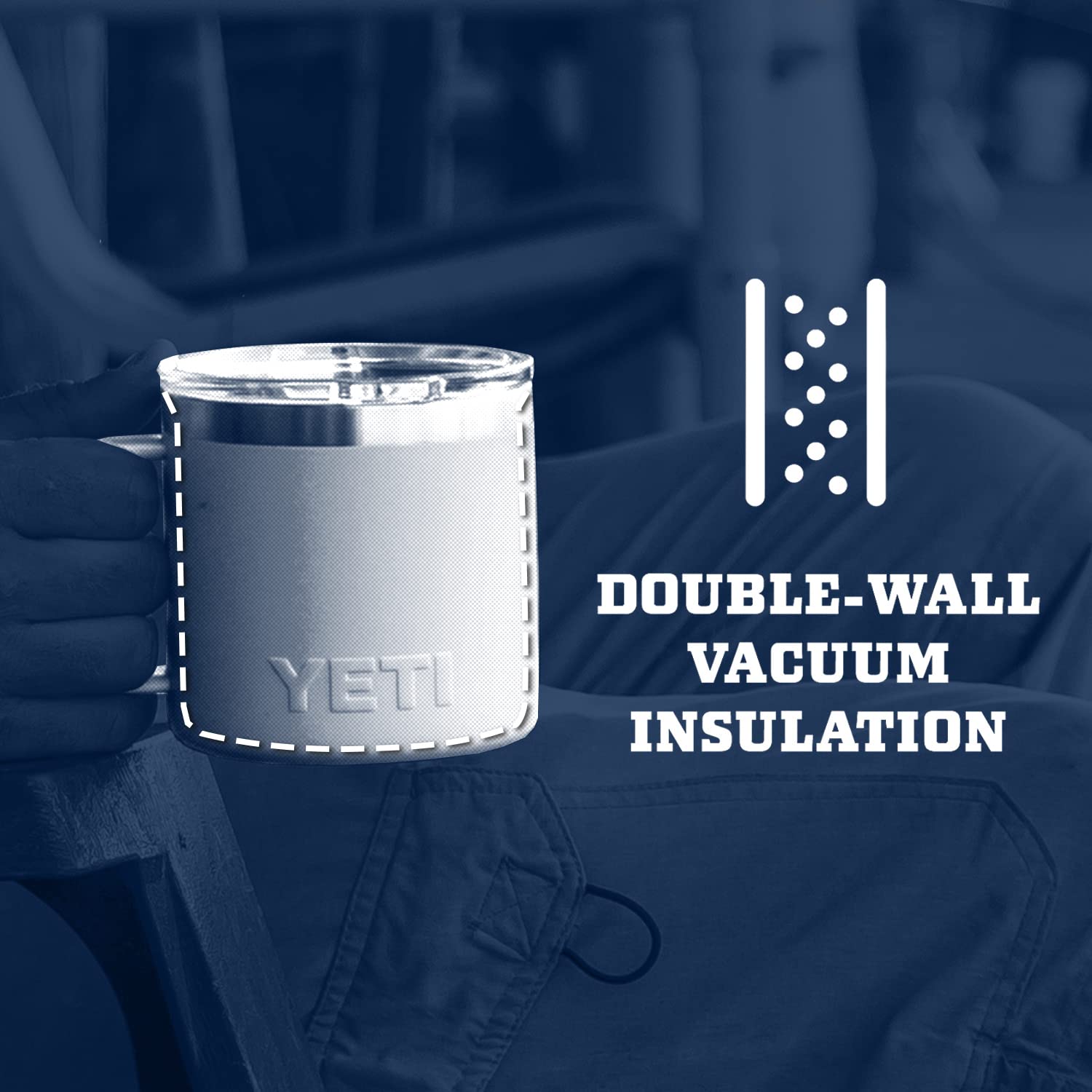 YETI Rambler 14 oz Becher mit MagSlider Deckel, Edelstahl