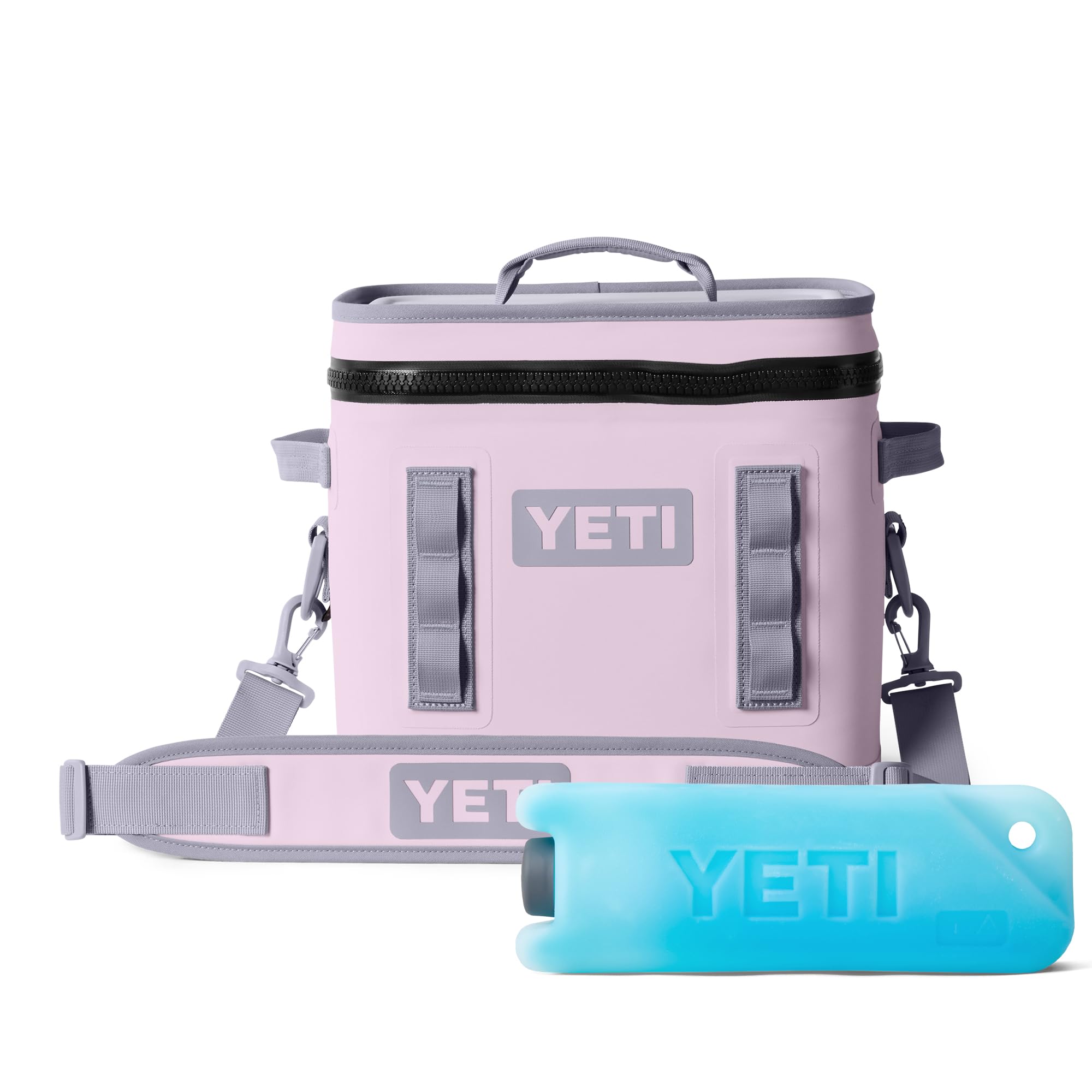 YETI Hopper Flip 12 Weiche Kühlbox, Kirschblüte mit ICE Block wiederverwendbarem Kühlakku, 0,45 kg