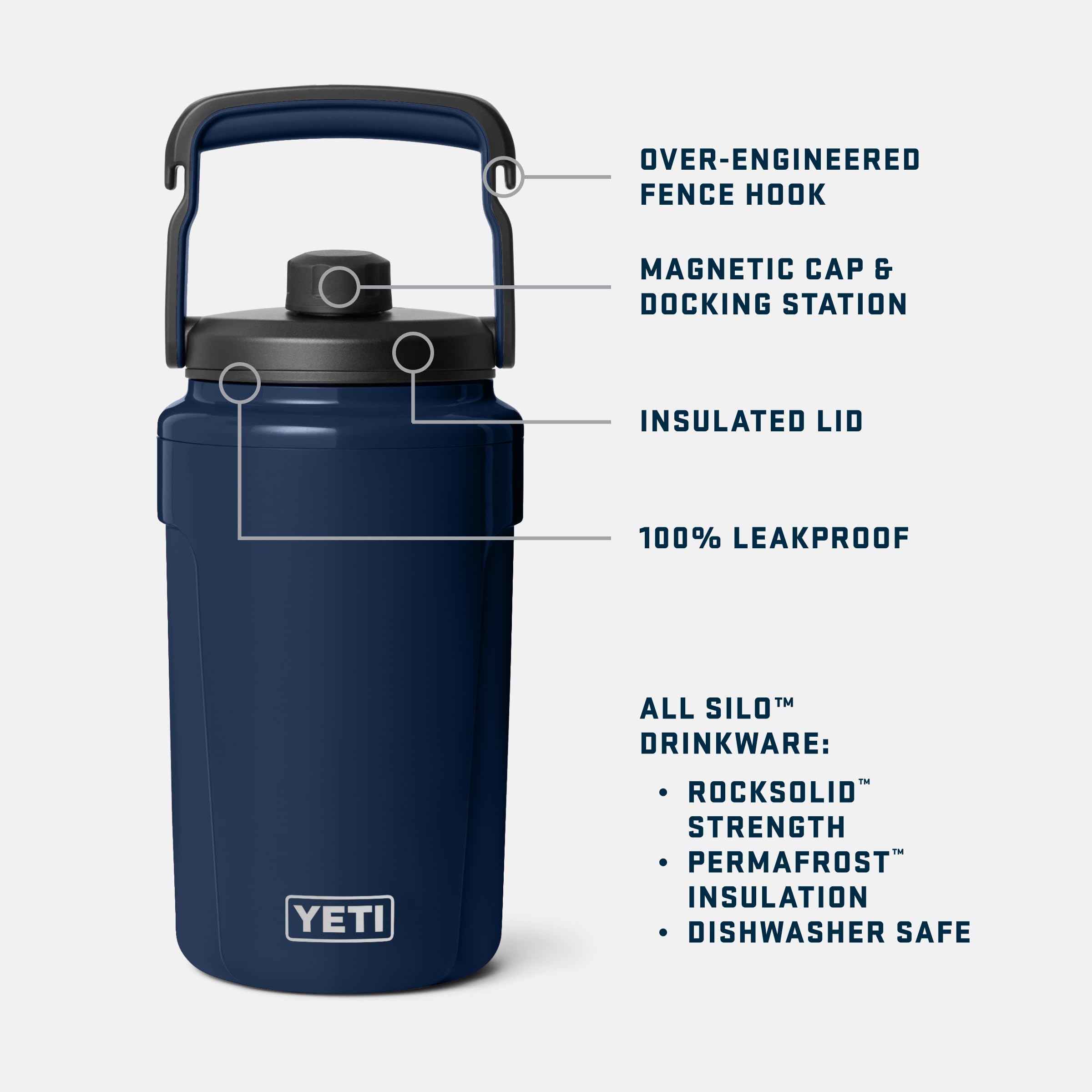 YETI Silo 1,9 l – Isolierte Trinkflasche mit Chug Cap, Tropical Pink