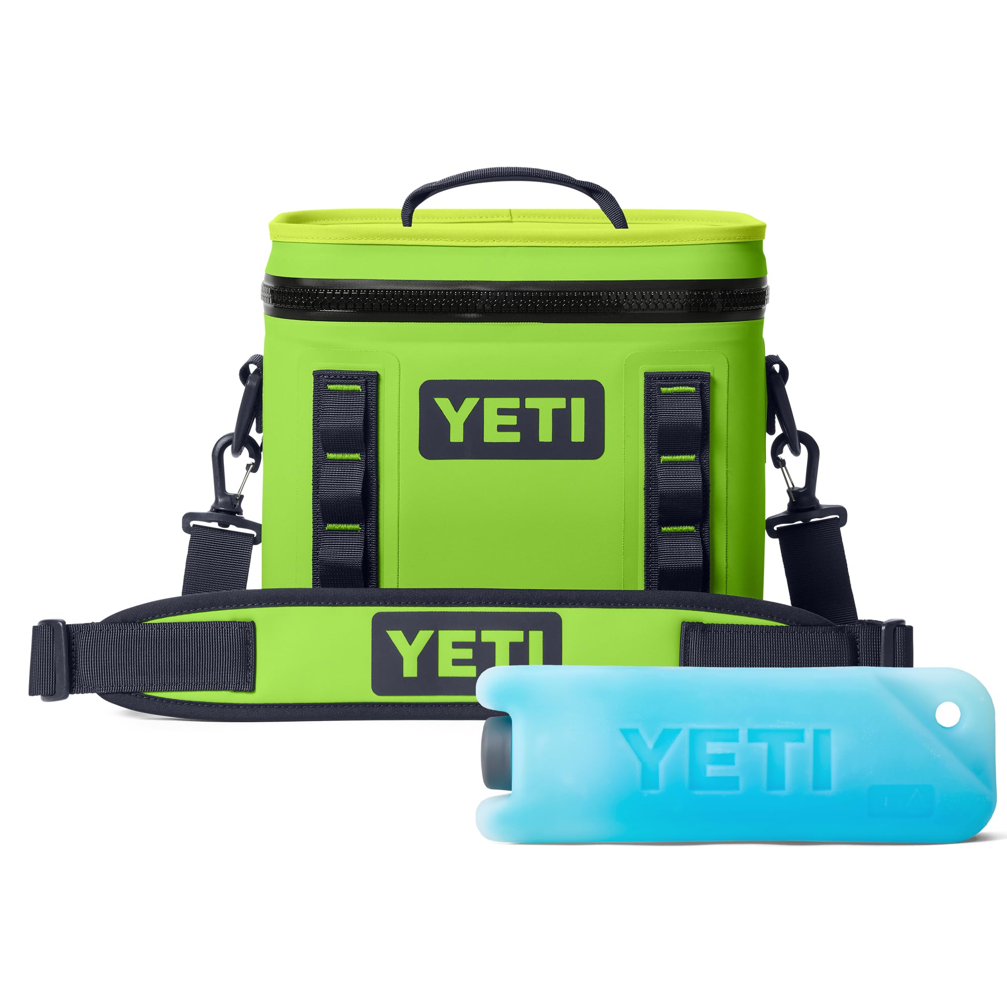 YETI Hopper Flip 8 Tragbarer Kühler, Venom inkl. ICE Block wiederverwendbarer Kühlakku, 450 g