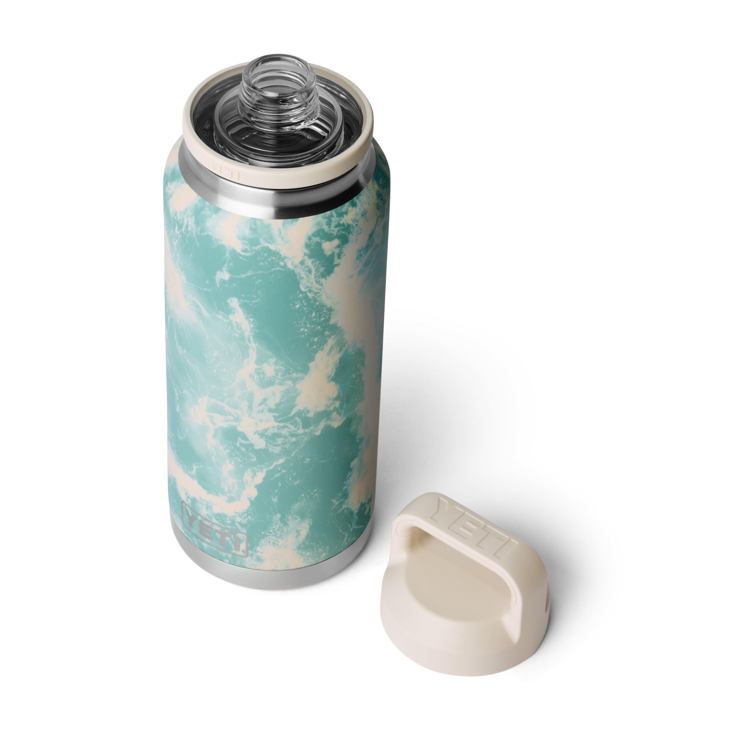 YETI Rambler 1,1l Flasche mit Chug-Verschluss, Vakuumisolierte Edelstahl-Trinkflasche, Tropenpink