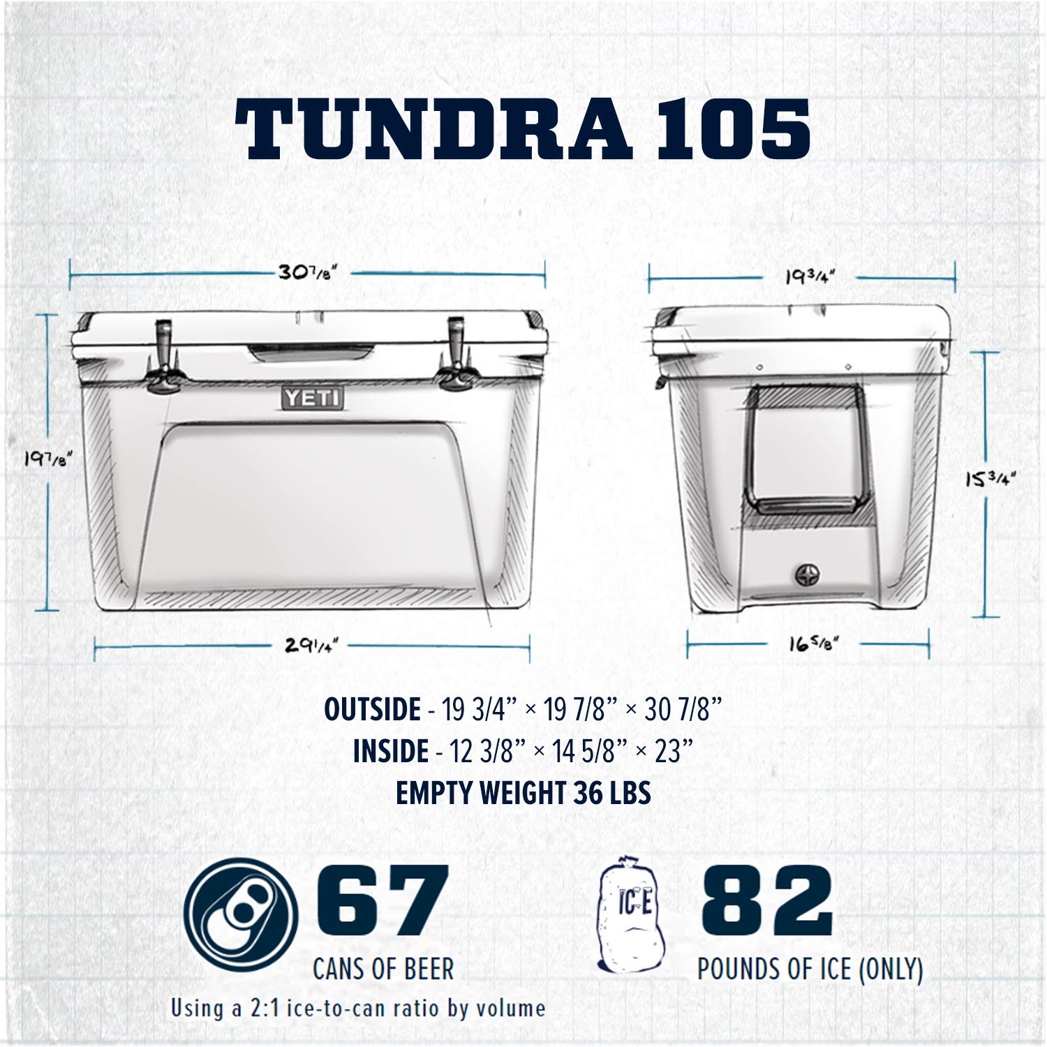 YETI Tundra 105 Kühlbox, Wüstensand