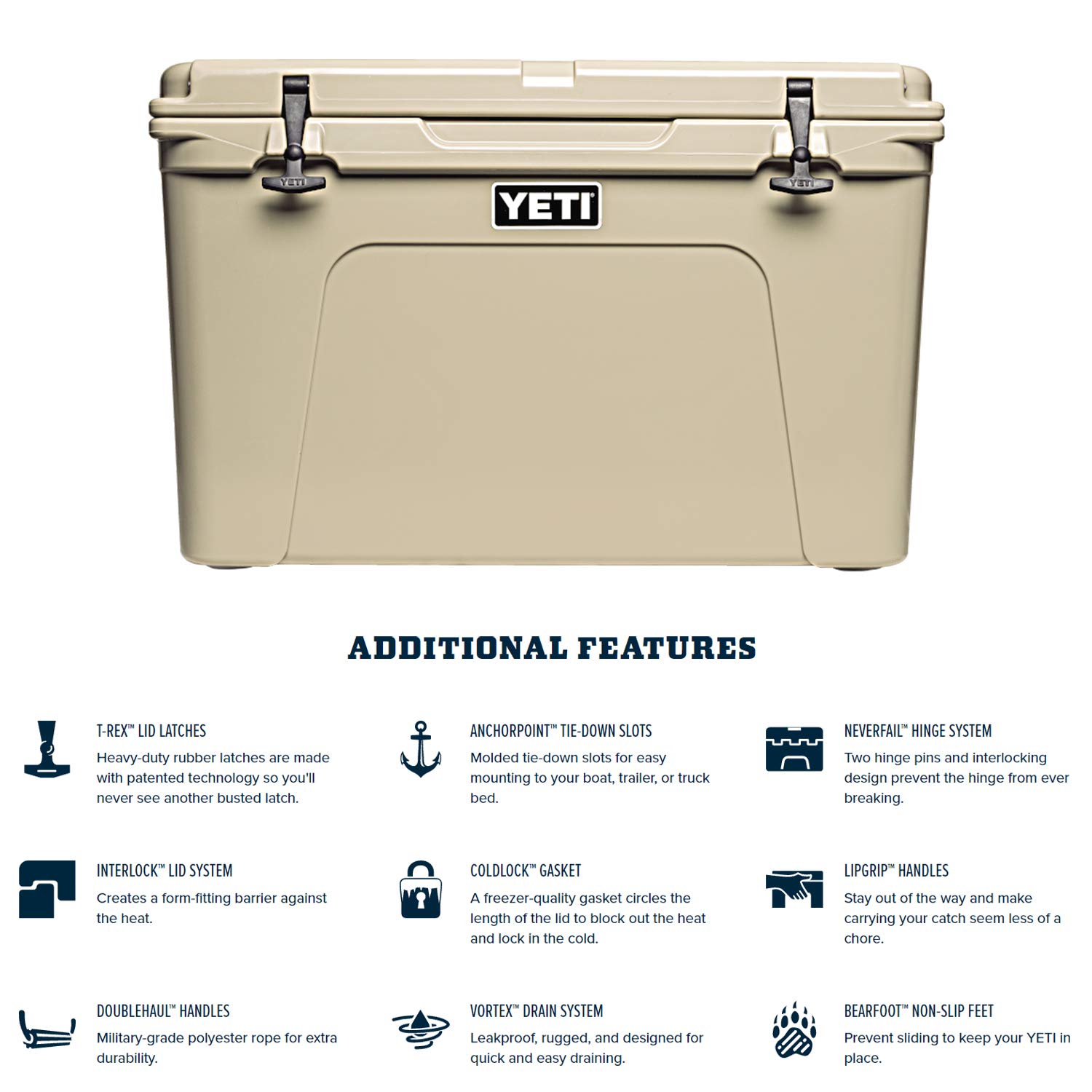YETI Tundra 105 Kühlbox, Wüstensand